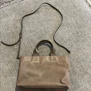Universal Thread Taupe Faux Leather Tote Bag